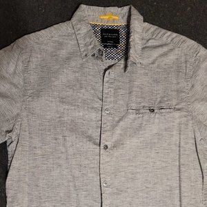 Denim & Flower Ricky Singh Slim Fit Button Up, Short Sleeve, Casual Shirt Medium